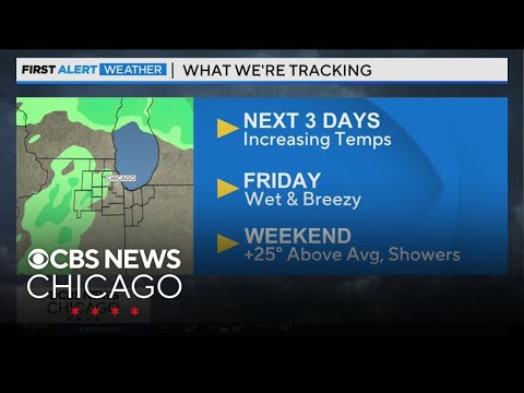 Increasing temps over next few days, wet and breezy Friday in Chicago