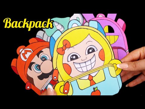 My Paper Backpack💸Paper DIY💸Poppy Playtime chapter3, The Amazing Digital Circus &....| How To Make