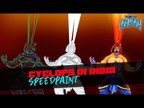 Imagine X-Men's Cyclops from India! Art tutorial, Speed paint and Head-cannon!