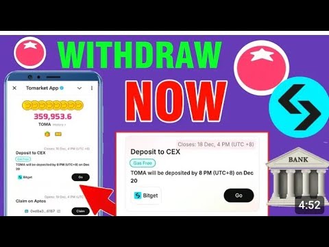 Tomarket Airdrop Withdrawal On Bitget Exchange | Tomarket Pre Deposit Bitget| Tomarket New Update |