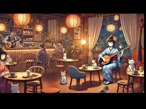 Shamisen BGM【Bossa Nova Remix】【Japanese Ambient Music】background music for studying