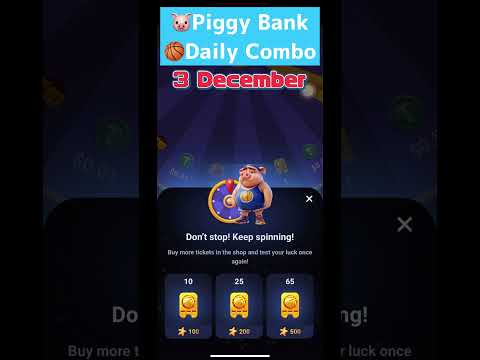 🐷Piggy Bank Daily Combo | 3&4 December #piggybank #daily #combo #Today #3december #basketballgame