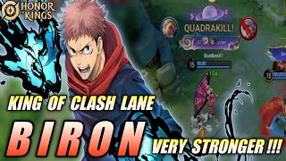 QUADRAKILL!!! Biron King of Clash Lane Honor of Kings (HOK) best build item 💯% BROKEN | pro player