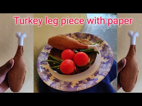 🐔 Chicken 🐔 leg piece with Paper | how to make Turkey / Chicken leg piece with felt paper|Papercraft