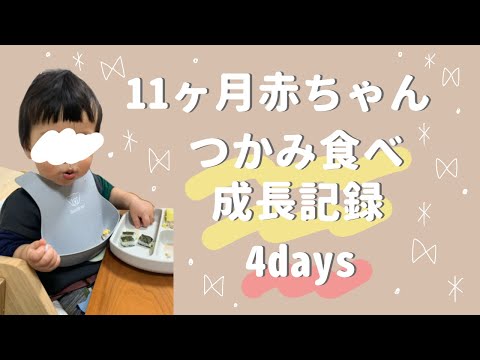 【生後11ヶ月】つかみ食べ成長記録4days😊離乳食後期