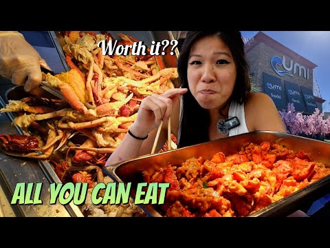 $38.99 All you can eat LOBSTER, snow crab legs, seafood @ Umi Buffet | Worth it? Houston TX