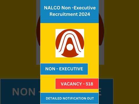 NALCO Non - Executive Notification 2024 | Latest Government Jobs 2024