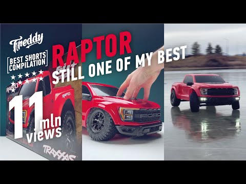 Raptor by Traxxas. Unboxing, visual review, test drive. Drift on ice, jumps, snow, races...