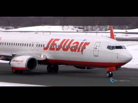 【新千歳空港 国際線飛行機動画】Jeju Air(JJA) Boeing737-800 HL8062