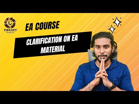 Clarification on  EA Material