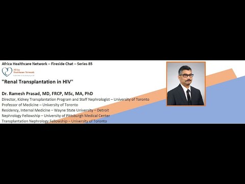 Renal Transplantation in HIV : Dr. Ramesh Prasad  (Series No.85)