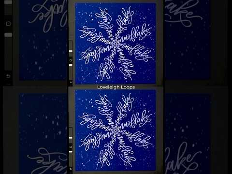 “Snowflake” Calligraphy Quote w/ Procreate Symmetry #procreateart #lettering