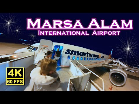 Marsa Alam International Airport Egypt, bus, Check-in, Duty Free Shops, Cafe 💖 4K 👀 Walking Tour 🇪🇬