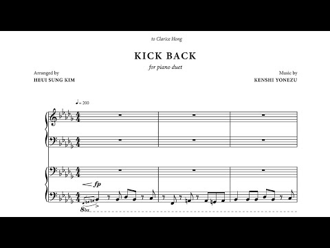 Chainsaw Man OP "Kick Back" for Piano Duet