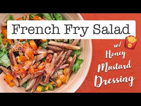 FRENCH FRY SALAD RECIPE // WHAT I ATE FOR DINNER // KID FRIENDLY 🍟