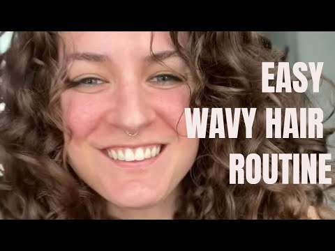 Easy 2 min wavy hair routine