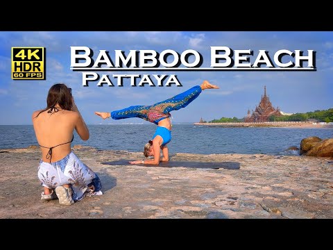 Pattaya Bamboo Beach Walk Chon Buri  4K 60fps HDR (UHD) Dolby Atmos 💖 Walking Tour 👀 Thailand 🇹🇭