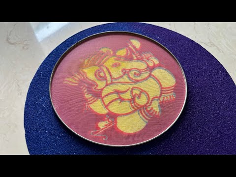 Ganesha rangoli using stencil/ Ganesh chaturthi rangoli/ how to use rangoli tools