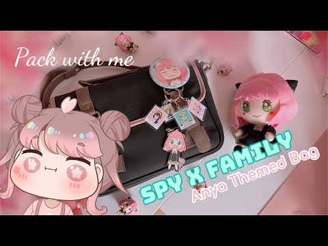 Pack with me ✨ Spy x Family - Anya themed bag and essentials 🌸 pink aesthetic