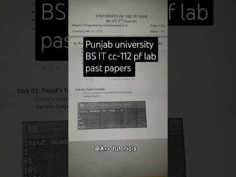 BSIT PF Lab cc-112 past paper #shorts #pastpapers #bsit