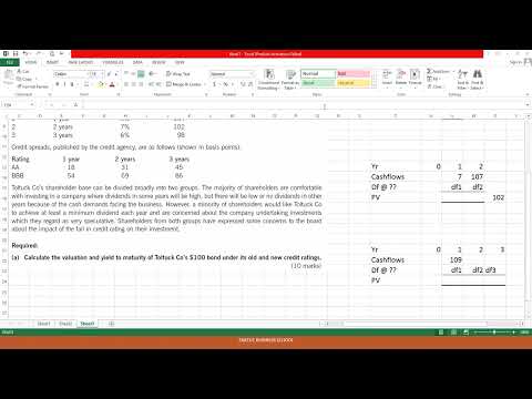 Bond yields practice qstn d17