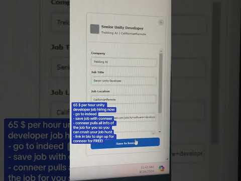 $65/hr senior unity developer remote job hiring now #workfromhomejobshiringnow #remotejobs2024
