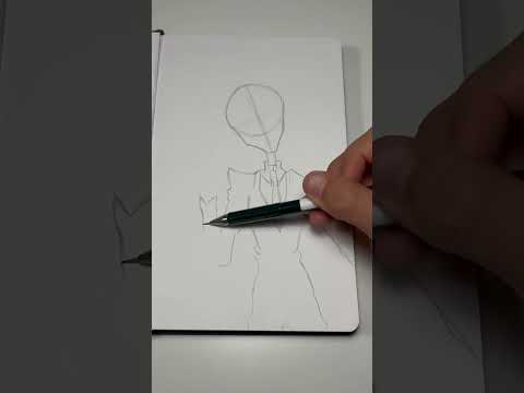 Tuto dessin SlenderMan ✍️ #dessinmanga #draw #tutodessin