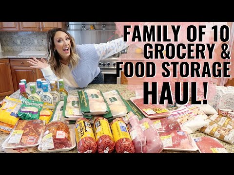 HUGE Grocery Haul + Food Storage Haul for Family of 10! | Grocery Tips & Tricks | Jordan Page