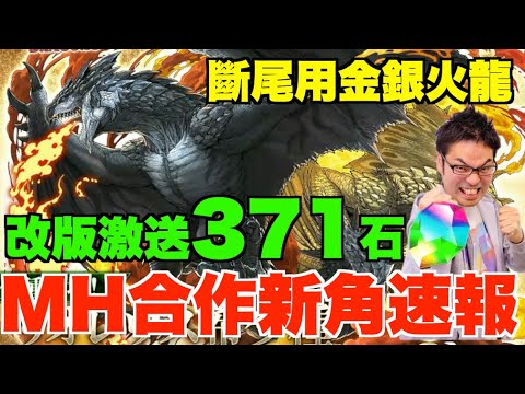 【MH合作+改版速報】金銀火龍部位破壞周回隊!! 山本史上最激改版勁送371石!!! 達成報酬+月任更新解說【パズドラ PAD】