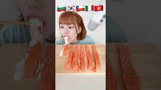 サーモン食べ比べ　#mukbang #asmr #咀嚼音asmr #モッパン #サーモン #コストコサーモン #食べ比べ