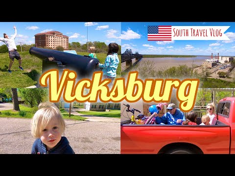 STROLL IN THE NEIGHBORHOOD & EXPLORE DOWNTOWN VICKSBURG【アメリカ南部の旅⑥】 (#204) 義家族とお散歩＆ヴィックスバーグ歴史探訪