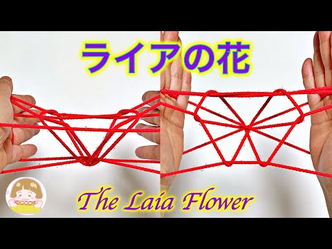 あやとり「ライアの花」の作り方　難しいけれどとても素敵です【音声解説あり】String figures The Laia Flower / ばぁばのあやとり