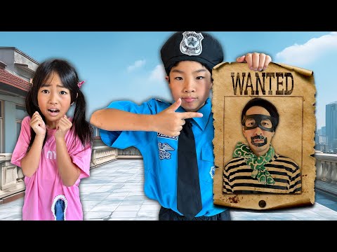 【寸劇】警察官と一緒に泥棒を捕まえよう！　かえであーたん　Kaede and Ahtan Pretend Play Police Catching Runaway Prisoner Adventure