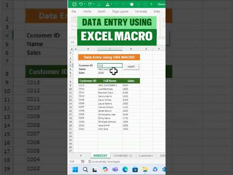 The FASTEST Way to Enter Data Using Excel MACRO #shorts #exceltips #exceltricks