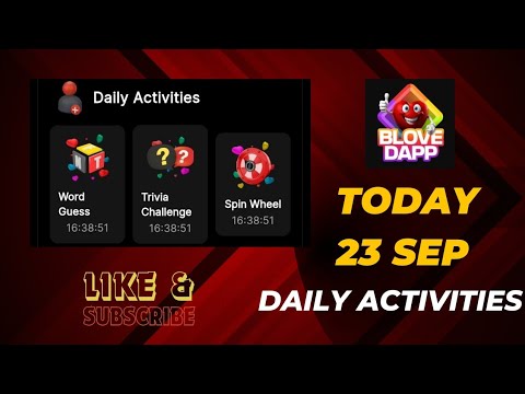 Today Blove DApp Guess Word Trivia Challenge Daily Activity