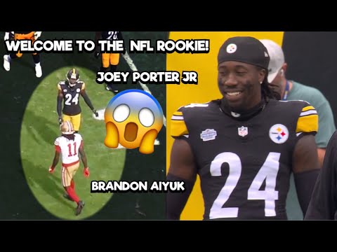 Joey Porter Jr Vs Deebo Samuel & Brandon Aiyuk 🔥👀 2023 Steelers vs 49ers highlights