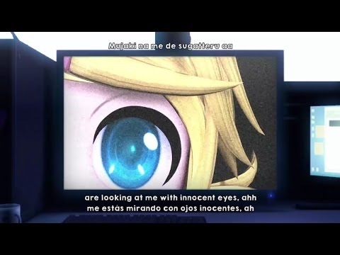 [PDA FT Full] Online Game Addicts Chant - Kagamine Rin version [English, Romaji & Spanish subs]