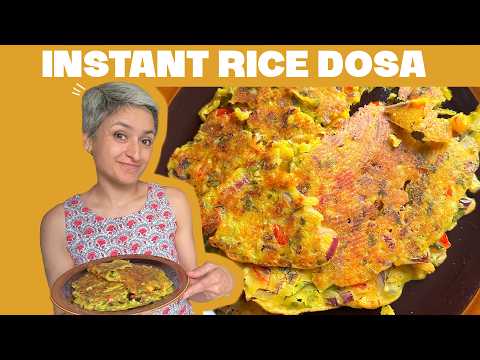 INSTANT RICE DOSA - recipe that gives you a delicious crispy dosa in minutes!