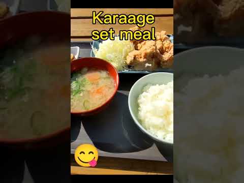 Karaage set meal in Japan