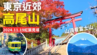 2024東京近郊賞紅葉🍁能量景點『高尾山』~在山頂看見富士山🗻｜高尾山纜車吊椅搭乘｜高尾山薬王院｜紅葉見頃｜新宿到高尾山交通｜Mt. Takao｜たかおさん｜日本東京賞楓｜東京自由行Vlog ｜一日遊