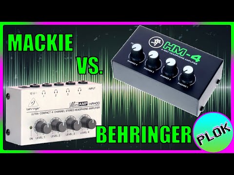 Behringer HA-400 vs. Mackie HM-4 Headphone Amplifier Comparisons + Sound/Noise Tests