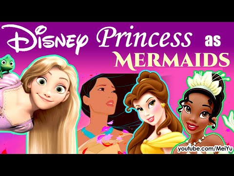 Draw Disney Princess as Mermaids: The Little Mermaid Art Challenge | Mei Yu's Coloring Book