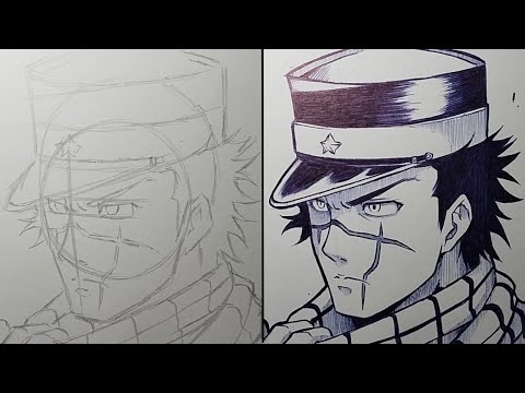 How To Draw SAICHI SUGIMOTO Step By Step - [GOLDEN KAMUY]