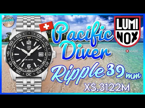 Smaller Size! | Luminox Pacific Diver Ripple 39mm 200m Quartz w/Tritium XS.3122M Unbox & Review