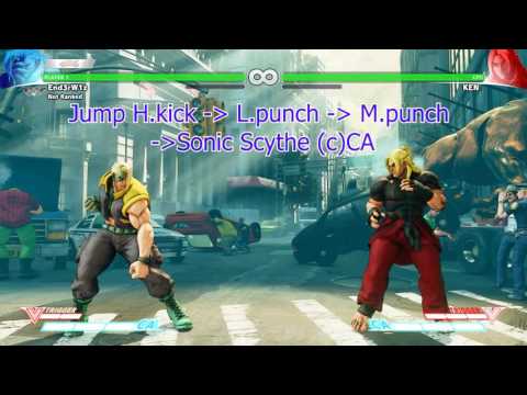 Street Fighter 5 - Training mode - Basic Nash combo