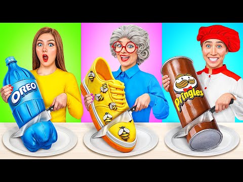 Me vs Grandma Cake vs Real Food Challenge | Funny Challenges by Multi DO