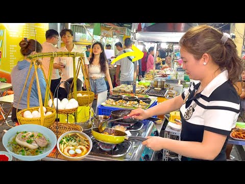 Best night street food tour in Ho Chi Minh city, Vietnam // Ho Thi Ky Market