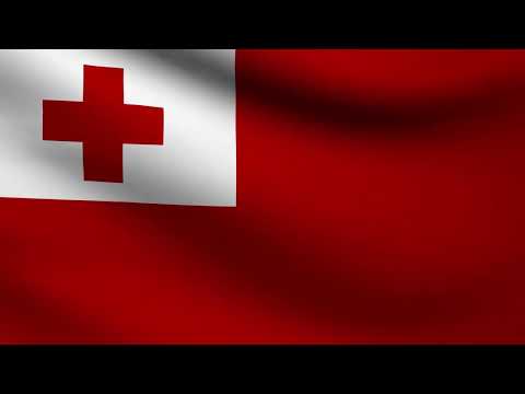 [10 Hours] Tonga Flag Waving - Video & Audio - Waving Flags