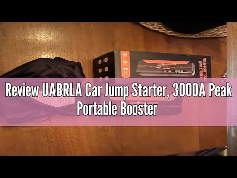 Review UABRLA Car Jump Starter, 3000A Peak Portable Booster Pack (for 8.5L Gas & 8.0L Diesel) PD65W