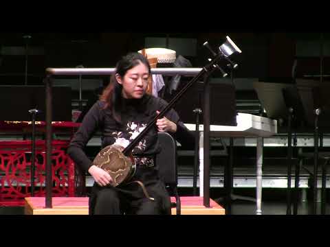 GAO Yizhen Sanxian (three-stringed fretless Banjo) solo "Night in the Border Village" 高艺真三弦独奏《边寨之夜》